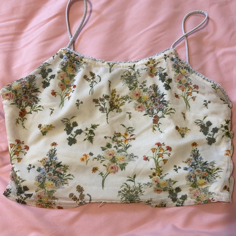 Urban outfitters floral crop top